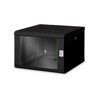 DIGITUS Rack Unique 19" 7U 420x600x600mm üvegajtós fekete fali rack szekrény DIGITUS Rack Unique 19" 7U 420x600x600mm üvegajtós fekete fali rack szekrény