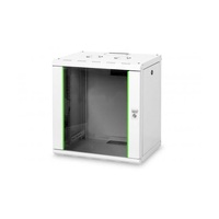 DIGITUS Rack Unique 19" 12U 643x600x450mm üvegajtós szürke fali rack szekrény DIGITUS Rack Unique 19" 12U 643x600x450mm üvegajtós szürke fali rack szekrény