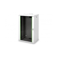 DIGITUS Rack Unique 19" 20U 998x600x450mm üvegajtós szürke fali rack szekrény