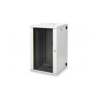 DIGITUS Rack Unique 19" 20U 998x600x600mm kétrészes üvegajtós szürke fali rack szekrény