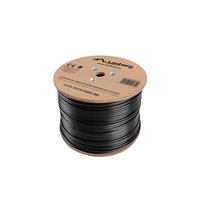Lanberg LCF5-21CU-0305-BK Cat.5e F/UTP AWG24 Fca PE 305m árnyékolt fekete kültéri kábel