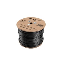 Lanberg LCF5-30CU-0305-BK Cat.5e F/UTP AWG24 Fca PE+PVC 305m árnyékolt zselés kültéri fekete kábel
