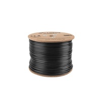 Lanberg LCU5-21CU-0305-BK Cat.5e U/UTP AWG24 Fca PE 305m árnyékolatlan fekete kültéri kábel