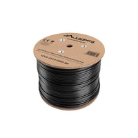 Lanberg LCU6-21CU-0305-BK Cat.6 U/UTP AWG23 Fca PE 305m árnyékolatlan fekete kültéri kábel