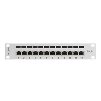 Lanberg PPF6-9012-S 10" 1U 12port Cat.6 FTP árnyékolt szürke patch panel