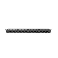 Lanberg PPU5-1024-B 19" 1U 24port Cat.5e UTP árnyékolatlan fekete patch panel