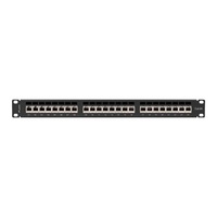 Lanberg PPSA-1024-B 19" 1U 24port Cat.6A FTP árnyékolt fekete patch panel