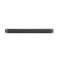 Lanberg PPU6-1048-B 19" 1U 48port Cat6 UTP árnyékolatlan fekete patch panel