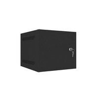 Lanberg WF10-2304-00B 10" 4U SZÉL:280mm MÉLY:310mm MAG:247mm lapraszerelt fémajtós fekete fali rack szekrény