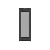 Lanberg FF01-8037-23BL 19" 37U SZÉL:800mm MÉLY:1000mm MAG:1876mm lapraszerelt LCD hálós fémajtós fekete rack szekrény
