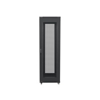 Lanberg FF01-6842-23B 19" 42U SZÉL:600mm MÉLY:800mm MAG:2047mm lapraszerelt LCD hálós fémajtós fekete rack szekrény