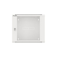 Lanberg WFFA-5409-10S 19" 9U SZÉL:570mm MÉLY:450mm MAG:500mm lapraszerelt üvegajtós szürke fali rack szekrény