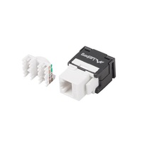 Lanberg KSU5-2000 Cat5e UTP 180°-os szerszám nélkül szerelhető árnyékolatlan RJ45 Keystone jack