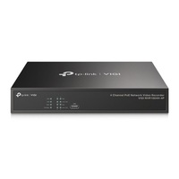 TP-Link VIGI NVR1004H-4P /4 csatorna/H265/80Mbps rögzítés/1x SATA/4x PoE+ hálózati rögzítő (NVR)