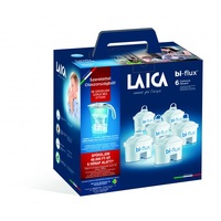 Laica J996050 6 db-os bi-flux univerzális szűrőbetét LAICA STREAM LINE fehér mechanikus vízszűrő kancsóval, ajándékszett