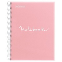 Miquelrius Emotions A5 PP 120 lapos pink kockás spirálfüzet