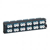 Legrand optikai patch modul 12xLC duplex monomódusú címkével és címketartóval fekete LCS3