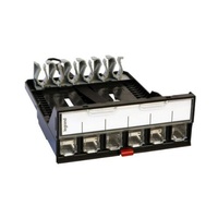 Legrand 033766 üres patch kazetta 6xRJ45 LCS3 port fogadására, porvédő retesszel Cat5e..Cat8