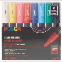 Uni POSCA PC-1M (magyar) 8db-os marker készlet