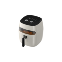 TOO AF-120W-1350 W fehér 5,2 L forrólevegős ablakos sütő (air fryer/airfryer)