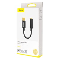 Baseus CATL54-01 USB-C - 3,5 mm jack fekete adapte