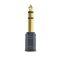 Gembird A-6.35M-3.5F Jack stereo 6,3mm -> Jack stereo 3,5mm M/F fekete adapter
