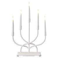 Emos DCAW07 40 cm 2x AA beltéri meleg fehér fém fehér LED gyertyatartó