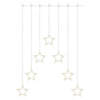 Emos DCGW14 67x125cm kül-beltéri meleg fehér 7 csillag LED karácsonyi fényfüggöny