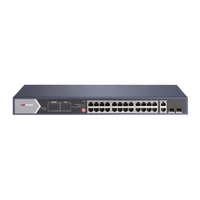 Hikvision DS-3E0528HP-E (24 port 1000Mbps, 370W, 2x RJ45, 2xSFP) PoE Switch