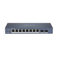Hikvision DS-3E1510P-SI 10 portos Gbit PoE switch (110 W), 8 PoE + 2 SFP uplink port, smart menedzselhető