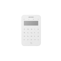 Hikvision DS-PK1-LT-WE vezeték nélküli LCD+LED kezelő AXPro központokhoz, 868 MHz, fehér, 4x CR123A elem