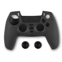 Spartan Gear PS5 kontroller szilikon skin fekete + thumb grips