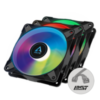 Arctic P12 PWM PST A-RGB 120mm 3db fekete ventilátor