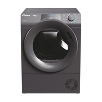 Candy RP4 H7A2TRER-S fekete, 7kg, hőszivattyús, keskeny, szárítógép