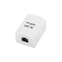 Lanberg OS5-0001-W Cat.5e FTP 1xRJ45 szimpla árnyékolt fali aljzat