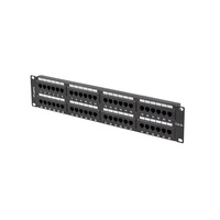Lanberg PPU5-2048-B 19" 2U 48port Cat.5e UTP árnyékolatlan fekete patch panel