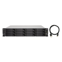 QNAP TL-R1200C-RP 12xSSD/HDD 2U rackbe szerelhető JBOD bővítőegység