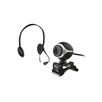 Trust Exis Pack 640x480 mikrofonos fekete fejhallgató + webkamera Trust Exis Pack 640x480 mikrofonos fekete fejhallgató + webkamera