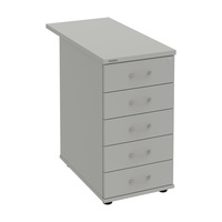 Hobis K 35 C N 80 szürke kereszt 80 cm 5 fiókos konténer