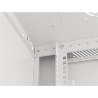 Lanberg WF01-6415-10S 19" 15U SZÉL:600mm MÉLY:450mm MAG:774mm lapraszerelt üvegajtós szürke fali rack szekrény