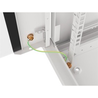 Lanberg WF01-6427-10S 19" 27U SZÉL:600mm MÉLY:450mm MAG:1307mm lapraszerelt üvegajtós szürke fali rack szekrény