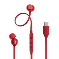 JBL T 310 C RED vezetékes USB C mikrofonos piros fülhallgató
