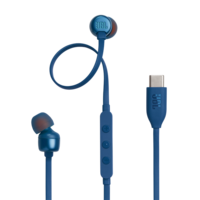 JBL T 310 C BLU vezetékes USB C mikrofonos kék fülhallgató