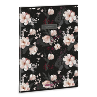 Ars Una Flowery Black 24 (5374) A4 extra kapcsos sima füzet