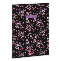 Ars Una Pearl Blossom Black 24 (5377) A4 extra kapcsos sima füzet
