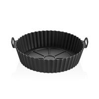 TOO kerek szilikon forma forrólevegős sütőhöz (air fryer) 20cm átmérő 5cm magasság, szürke, fekete vagy piros SL-3250