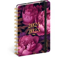 Realsystem Petito Purple Flowers 2024/2025 13×18cm 18 hónapos spirálos naptár