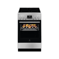 Electrolux LKR540267X inox, szabadonálló, kerámialapos, elektromos, főzőzóna: 4, sütő:57L, grill, tűzhely