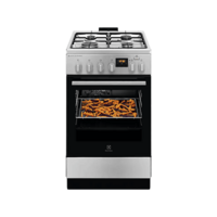 Electrolux LKK560232X Inox, szabadonálló, gáz, kombinált, főzőzóna: 4, sütő:58L, grill, tűzhely