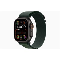 Apple Watch Ultra2 v2 Cellular (49mm) fekete titán tok, sötétzöld alpesi pánt (L) okosóra